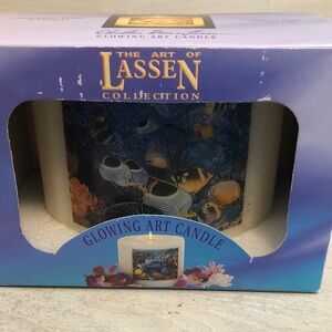 Vintage The Art Of Lassen Collection Glowing Art Candle Christian Riese Lassen